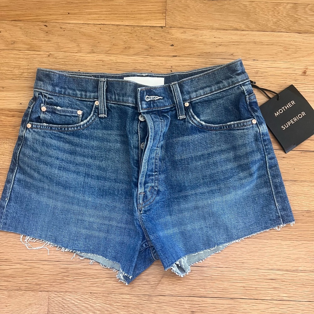 Mother Superior Tomcat kick fray shorts size 27
